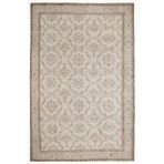 Halinet Vintage Kahverengi Geometrik Yün Modern Desenli Yün Hav Toz Vermez Leke Tutmayan Salon Yolluk Mutfak El Dokuma Halı
