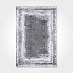 Halinet Willow Modern Gri Pamuk Kare Modern Desenli Pamuk Makinada Yıkanabilir Hav Toz Vermez Leke Tutmayan Kaymaz Taban Dijital Makine Baskı Salon Yolluk Mutfak Halı