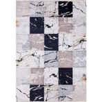 Halinet Winnipeg Gri Patchwork Etnik Modern Desenli Makinada Yıkanabilir Hav Toz Vermez Leke Tutmayan Kaymaz Taban Dijital Makine Baskı Salon Yolluk Mutfak Halı
