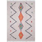 Halinet Wroclawskie Turuncu Göbekli Etnik Modern Desenli Makinada Yıkanabilir Hav Toz Vermez Leke Tutmayan Kaymaz Taban Dijital Makine Baskı Salon Yolluk Mutfak Halı