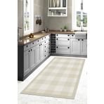 Halise Home Ekose Desen Modern Kaymaz Tabanlı Yıkanabilir Baskılı Halı Yolluk