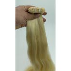 HalitCan HairKing 65 cm Platin Özbek Saçı Tress Kaynak 100 Gr. %100 Gerçek İnsan Saçı
