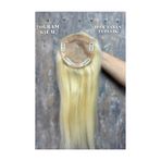 HalitCan HairKing İpek Taban Çift Kat Tepelik – 65cm Özbek Saçı – 70gr – 3 Tokalı – %100 Gerçek İnsan Saçı
