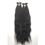 HalitCan HairKing Kadın Siyah Gerçek Insan Saçı Doğal 60 cm 200 Adet 120 gr Mikro Kaynak %100 Orijinal Insan Saçı