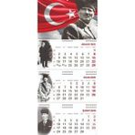 Halk Kitabevi 2026 Atatürk Gemici Duvar Takvimi - Gazi 3 Parça 27,5x65 cm - Ayyıldız