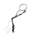 Halka Işık Masa, Yüzük Işık 26cm Yüzük Tepe Montaj 5cm Maksimum Kelepçe Kalınlık Masa Masası Makyaj Için Kelepçe Zil ışığı Güzellik Yemek Videosu Canlı Akış