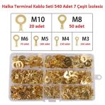 Halka Terminal Kablo Seti 540 Adet 6 Çeşit İzolesiz