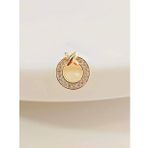 Halka X Artı Model Kıkırdak Piercing Tragus Helix Silver Gümüş Renk ve Altın Kaplama Gold Küpe (Gold)