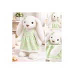 HALLEY ELBİSELİ BEYAZ TAVŞAN PELUŞ OYUNCAK 45 CM