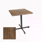 Halley Kare Masa 60X60 Cm - (Werzalit, Wermodin Ve Allzalit Tabla) - Rustik Dark