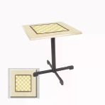 Halley Kare Masa 80X80 Cm - (Werzalit, Wermodin Ve Allzalit Tabla) - Satranç Krem