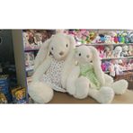 Halley Oyuncak Kıyafetli Peluş İkisi Birarada 60 ve 45 cm Anne Bebek Tavşan Uyku Arkadaşım Pelüş