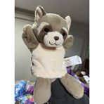 Halley Peluş 25 cm El Kuklası Kahverengi Rakun Kukla - Çok Renkli