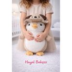 HALLEY ŞAPKALI PENGUEN PELUŞ KAHVERENGİ 35 cm