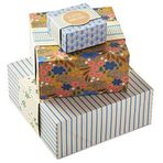 Hallmark Hediye kutuları, sargı bantları, doğum günleri, gelin duşları, anneler günü, en iyi arkadaşlar için çeşitli boyutlarda (3'lü paket: sevimli çiçekler ve çizgili)
