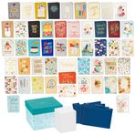Hallmark Tüm Durum Kutulu Kart Düzenleyicili Çeşitli Boş Tebrik Kartları Seti (100'lü Paket) —Doğum Günü, Teşekkür Ederiz, Tebrikler, Düğün, Bebek, Seni Düşünme, Sempati