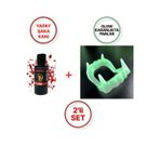 Halloween Cadılar Bayramı 50 gr. Yapay Vampir Dracula Yapay Kan Boya + Vampir Neon Glow Dişlik Seti