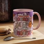 Halloween Cadılar Bayramı Tasarım Çay-Kahve Kupası-Hediyelik Kupa - Pembe - 330 ml