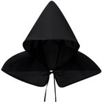 Halloween Grim Cowl Pelerini | Ortaçağ Kukuletası Şapka Siyah | Kukuletası Hood Veba Doktor Şapka Vintage Unisex Kapşonlu Kukuletası Pelerin Pagan Cosplay Aksesuar Cadı Pelerin Hood ile Hobbit Dobooo