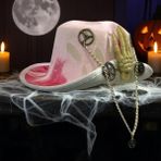 Halloween Hat Mini Pembe Iskelet Elli Cadılar Bayramı Şapkası Cadılar Bayramı Kostüm Aksesuarları - Standart