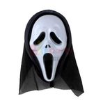 Halloween Maske Çığlık arkası tüllü Beyaz