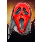 Halloween Maske Çığlık arkası tüllü Kırmızı