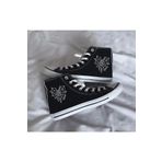 Halloween Spider Web Baskılı Siyah Bilekli Spor Ayakkabı Çocuk Sneaker
