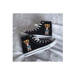Halloween Teddy Bear Ayıcık Baskılı Siyah Bilekli Spor Ayakkabı Çocuk Sneaker