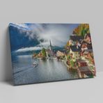 Hallstatt Gölü Kıyısı 70 x 100 Kanvas Tablo