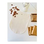 Halm Bitkisel Süt Torbası 25x30 cm Organik Yoğurt Süzme Kesesi Yıkanabilir Keten Kese Vegan.