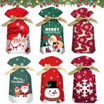 HaloCasa 48 Noel Hediye Torbası Hediye Torbası İpli Noel Çantaları Hediye Torbaları Noel Küçük Kurabiye Torbaları Şeker Torbaları Tatlı Çantalar Noel için Hediyelik
