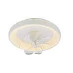 Halofan Aydınlatma Ve Hareketli Vantilatör, Beyaz, 50 Cm