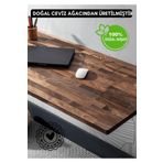 Halohope El Yapımı Doğal Ceviz-duvara Monte Katlanır Masa Mutfak Balkon Masası Laptop Çalışma Masası50x90