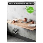 halohope El Yapımı Doğal Meşe-duvara Monte Katlanır Masa Mutfak Balkon Masası Laptop Çalışma Masası