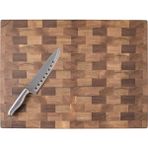 Halohope End Grain Ceviz El Yapımı Ahşap Kesme Tahtası | Sunum, Servis ve Dekoratif Kullanım, LARGE - ebat