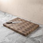 Halohope End Grain Ceviz El Yapımı Ahşap Kesme Tahtası | Sunum, Servis ve Dekoratif Kullanım, Medıum