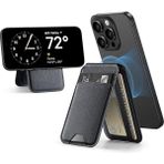 Halolock Vegan Deri Cüzdan Standı, Magsafe Cüzdan ve Ayarlanabilir Stand, iPhone 14/14 Plus/14 Pr