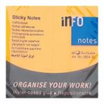 Halsa Info Notes 75x75 80 mm Yaprak Parlak Turuncu Not Kağıdı