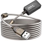Halsouy USB 2.0 Uzatma Kablosu, Tip A-Erkek - Dişi Aktif Tekrarlayıcı Uzatma Kablosu Oyun Konsolları, Yazıcı, Kamera ile Uyumlu (100 ft)