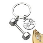 Halter Charm Anahtarlık | Ağırlık Plakalı Çinko Alaşımlı Dambıl Çanta Kolye Kettlebell - Fitness Severler İçin Egzersiz Vücut Geliştirme Anahtarlık, bir, Refer to description