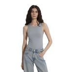 Halter Yaka Gri Poliamid Atlet Fitted/Vücuda Oturan Kesim 1613499-70098