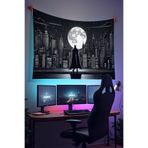 Halura Bat-Man Desenli Duvar Örtüsü – Kaliteli Kumaş, Gamer Oyuncu Oda Dekoru Tapestry Duvar Halısı