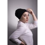 Halven Siyah Pratik Hazır Geçmeli İç Bone Viskon Kumaş Dikişsiz 3003_01
