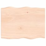 Ham Bitmemiş Meşe Masa Piyano 80x60x(24) cm Doğal Kenar Rustik Yemek Masası Ev Dekoru Mutfak veya Restoran Kullanımı için Mükemmel