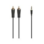 Hama 205260 3.5 mm 2 Rca Stereo Altın Uç 1.5 mt Ses Kablosu