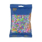 Hama Boncuk 201-50 ütü boncuğu torbası, yakl. 3.000 renkli midi el işi boncuğu, 5 mm çapında, pastel karışım, büyükler ve küçükler için yaratıcı el işi eğlencesi
