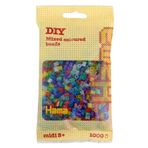 Hama Boncuk 207-54 ütü boncuğu torbası, yakl. 1.000 renkli midi el işi boncuğu, 5 mm çapında, parıltılı karışım, büyükler ve küçükler için yaratıcı el işi eğlencesi