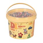 Hama Boncuklar 180 – 67 Kova İçerisinde 180 Adet 10.000 Renkli Midi El İşi Boncuğu 5 mm Çapında Tek Renk Karışımı, Çok Renkli, Büyükler ve Küçükler için Yaratıcı El İşi Eğlencesi