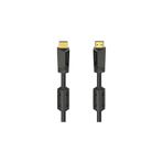 Hama Hm.205010 Siyah Hs Ethernet Altın Uç 4K 15 mt Hdmi Kablo