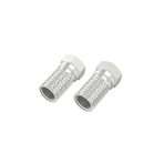 Hama HM.205205 F Fiş 6.5 mm Vidalı 2 Parça Ucu Beyaz Uydu Kablosu